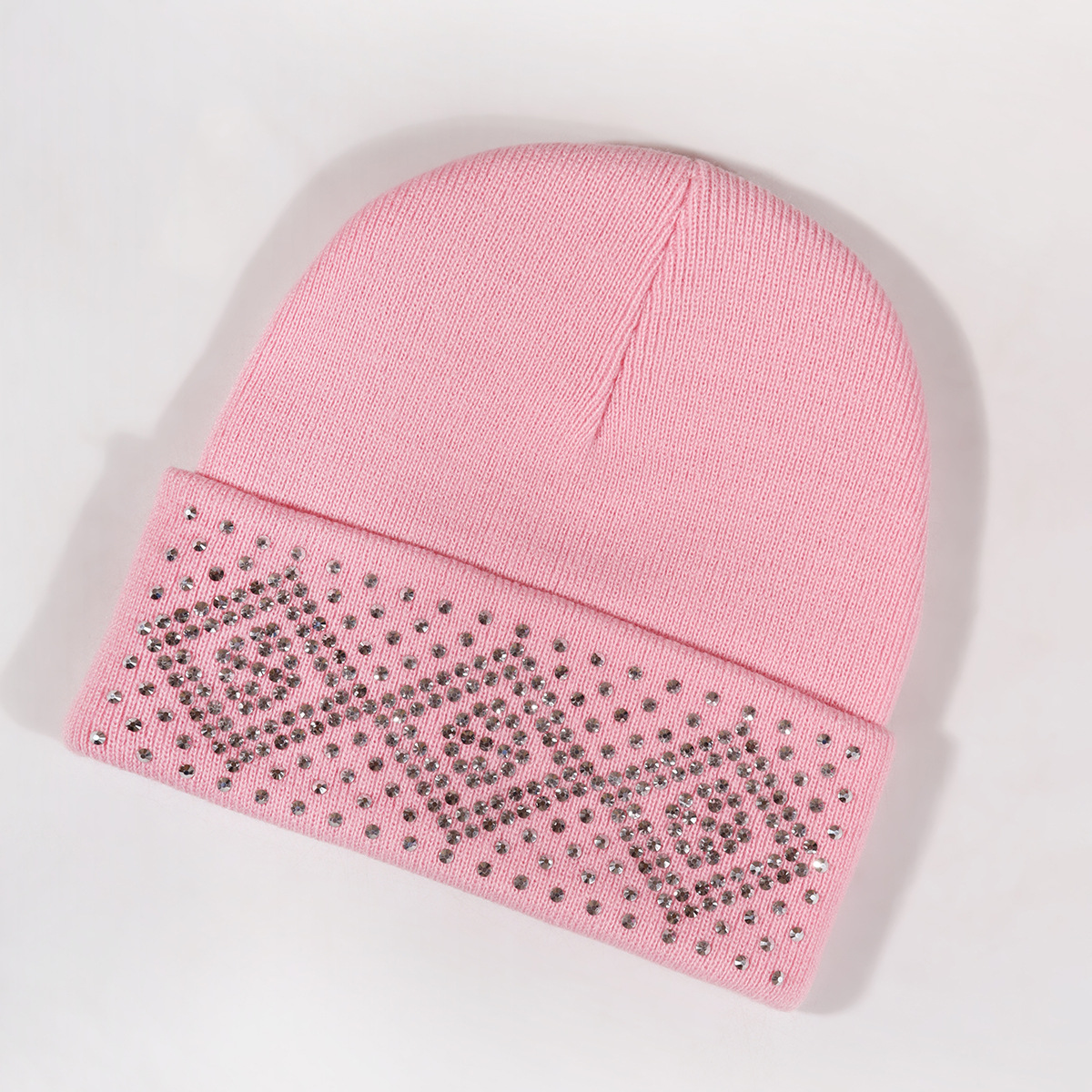 Unisex Diamond-print hot diamond hat rhinestone knit hat Knit hat party_voghion.com