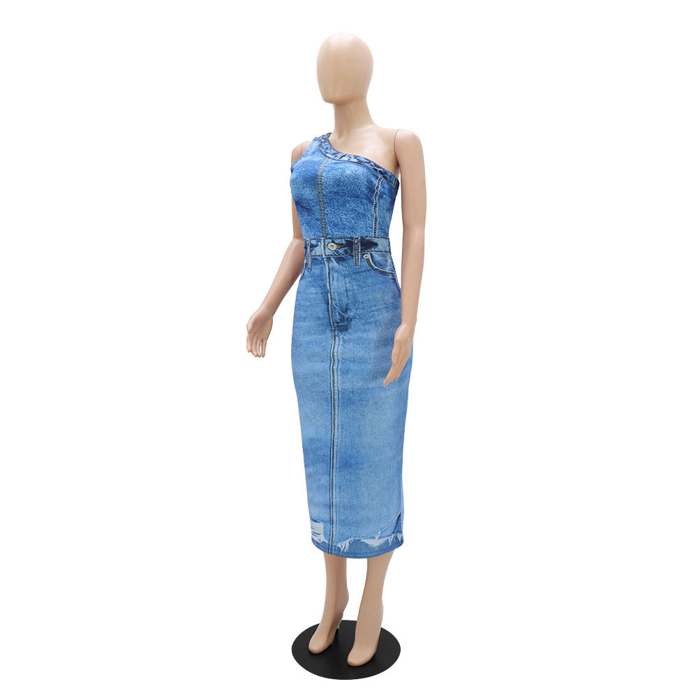 245g Weight Maxi Long Dress Dress Length Type Sleeveless Sleeve Length Sheath Dress Dresses Type Polyester Fabric Type High Waist Waist Line Holiday, Daily Occasion Oblique collar Neckline Slim Fit Type Solid Color Pattern Summer Season Women's Gender Printing Design Streetwear Style Wholesale Women's Streetwear Printing Solid Color Holiday Daily Oblique Collar Sleeveless Sheath Dress 16