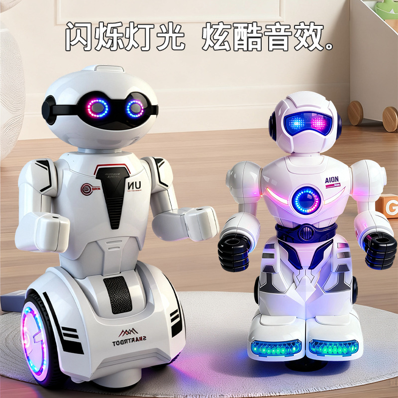 新款智能跳舞机器人跨境声光男女孩宝宝早教互动启蒙益智玩具爆款