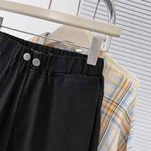 0010#GX新品大码女装300斤弹力遮腿显瘦洋气修身气质休闲裤九分裤