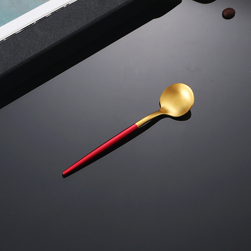 304-oro rojo cuchara de té