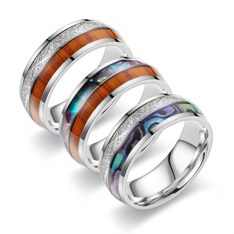 Simple Style Geometric Titanium Steel Polishing Silver Plated Unisex Rings display picture 3