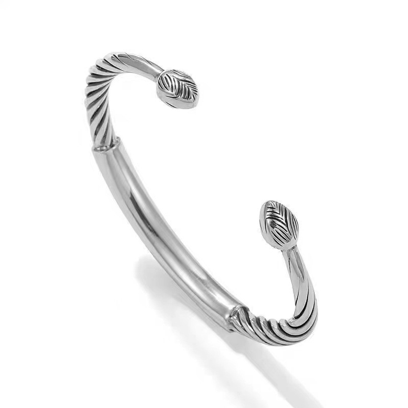 New Six word Mantra Bracelet Men's Personalized Heart Sutra Open Bracelet Retro Twisted Wire Bracelet Men's Factory Direct Sales_voghion.com