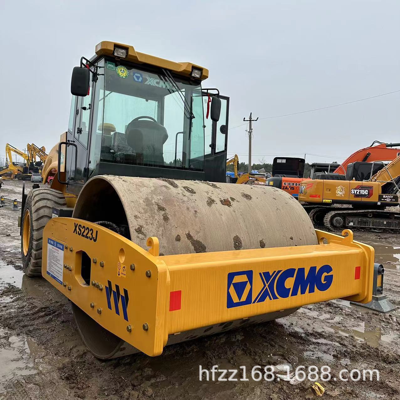 徐工二手压路机出售 单钢轮XS223J振动 9成新 USED ROAD ROLLERS