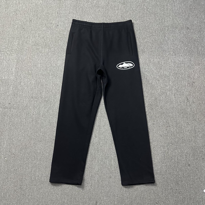 Corteiz Alcatraz Sweatpants Puff Print Black