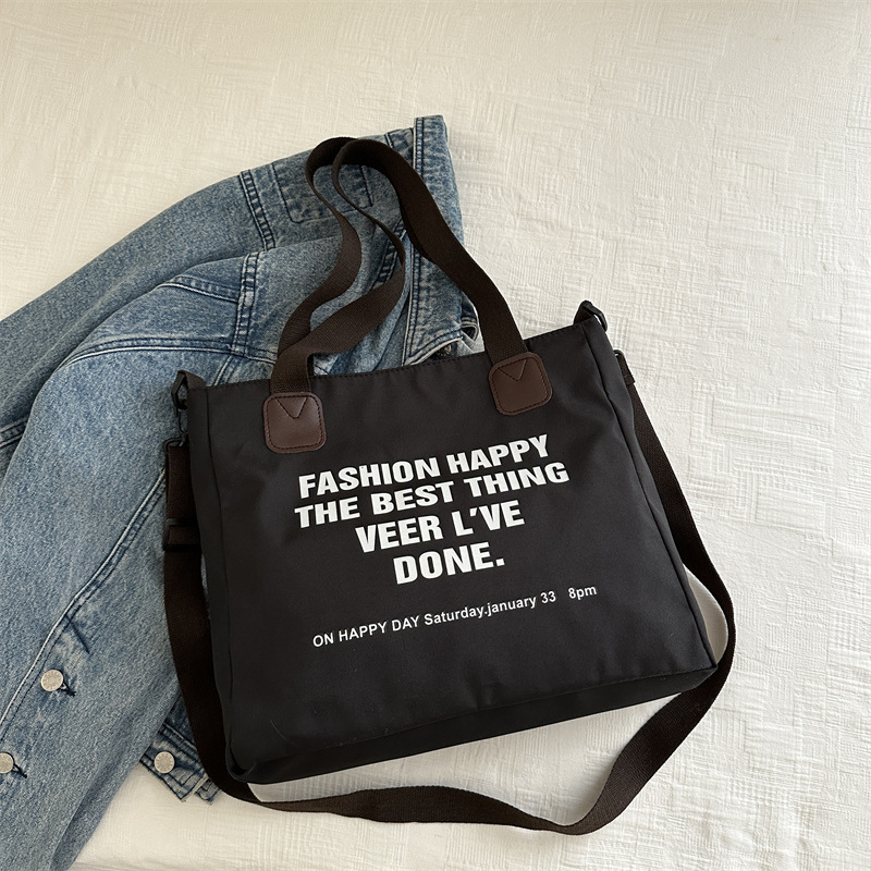 Bolsa de viaje de gran capacidad para mujeres 2022 nueva bolsa de lona de hombro, bolso de la universidad, bolsa de clase.