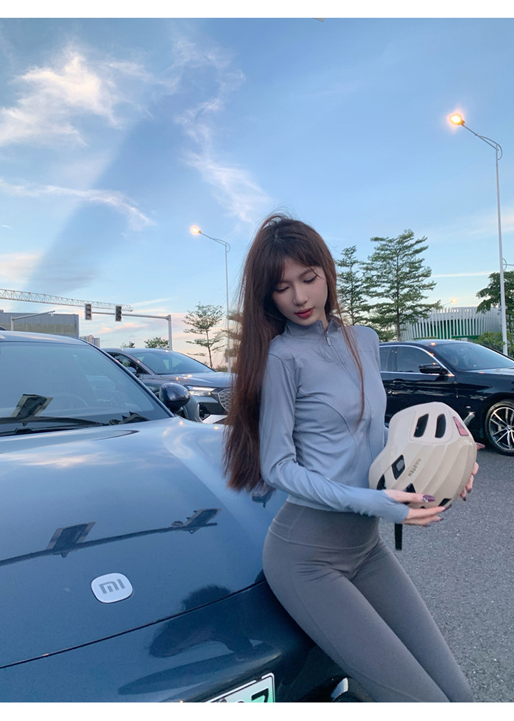 Thickened Warm Pilates Yoga Suit Women's Sports Fitness Top Fitness Suit Women's_desvips.com