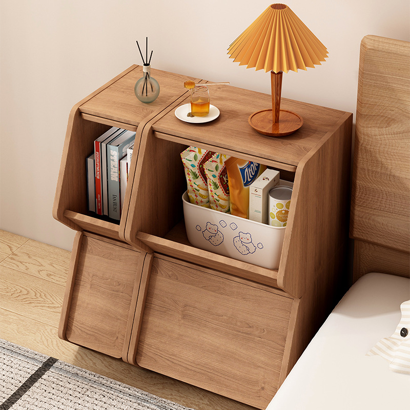 Combinación libre de la meseta de cabecera de madera para niños juguetes gabinete de almacenamiento dormitorio pequeño gabinete bajo estante de la cama doméstico