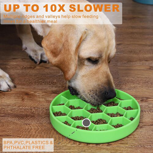 Silicone Dog Bowl Anti-Choking Slow Feeding Bowl for Small to Medium Dogs, Pet Feeder, Cat Bowl, Dog Food Bowl, Anti-Spill suction cup bowl