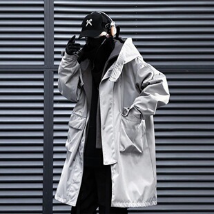 Jiye Heavy Industry Functional Wasteland Style Three-In-One Windbreaker Coat for Men and Women Casual Mid-Length Jacket Jacket Cotton Clothes