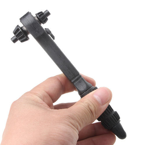 Labor-saving two-in-one drill chuck key wrench, black ratchet dual-purpose wrench, 12.5mm four-in-one key wrench