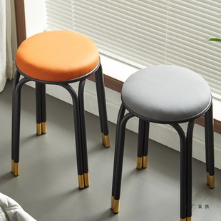 Stools for Home Use, Stackable Benches, Trendy Light Luxury Dining Tables and Stools, Modern Minimalist Living Room Chairs, Square Stools, Small Round Stools