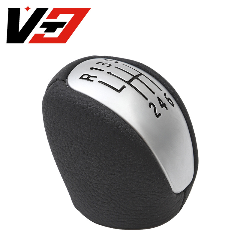 Cross-Border Suitable for Renault Laguna Mk3 Car Gear Head Handle Shift Handball Black Pu Leather Accessories
