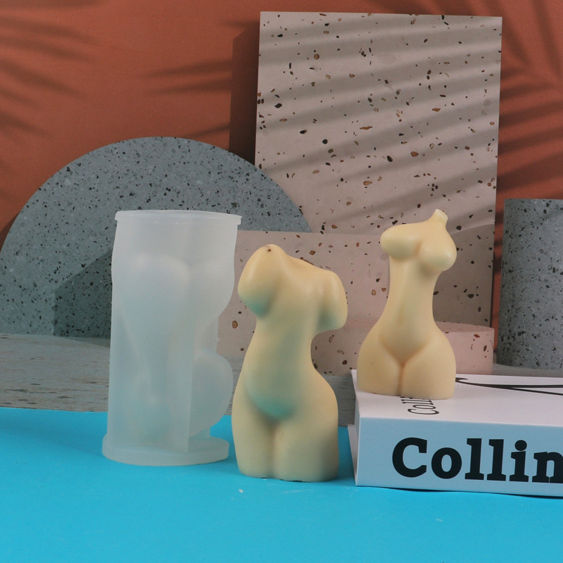 Cuerpo aromaterapia vela molde de silicona DIY Europea simple retrato decoración yeso epoxi utensilios para hornear