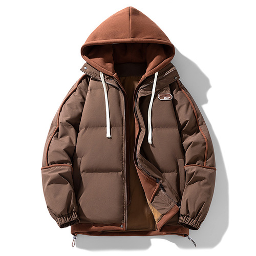 Thick padded jacket with faux two-piece bread suit MD8888