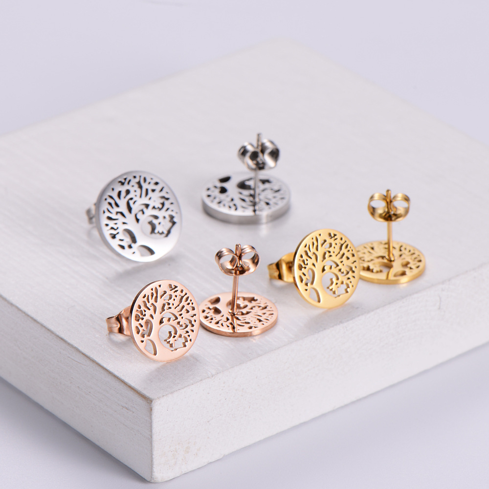 Stainless Steel 18K Gold Plated Rose Gold Plated Korean Style Plating Tree display picture 4