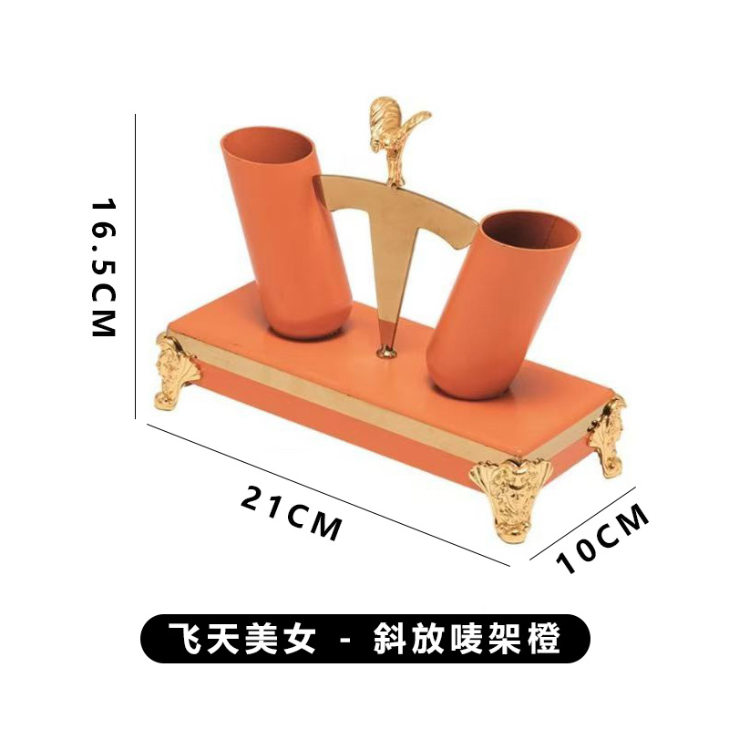 Feitian Beauty pone la Mesa - estante de micrófono inclinado (naranja)