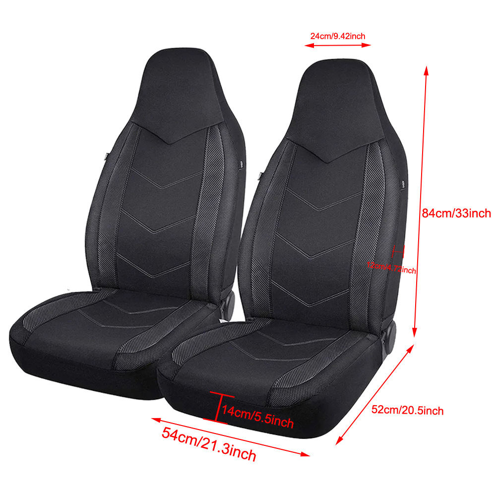 Car Seat Cover 2 Front Seat High Back Hooded Four Seasons Neutral Sandwich Fabric Cross-Border Hot Sale