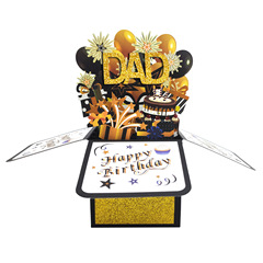 人気金金金葱粉誕生日立体箱グリーティングカードは、さまざまな人物を貼り付けてHappy Birthdayと呼ぶことができる