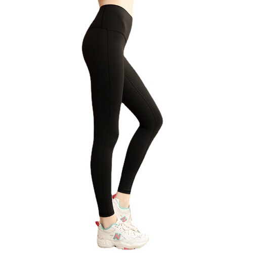Lulu's same autumn and winter plus velvet warm yoga pants for women, hip-raising, high-waisted and abdominal-controlling, outdoor leggings for yoga