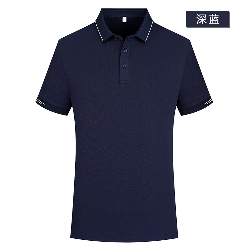 Camiseta POLO de alta calidad antibacteriana 5A de fibra Sorona de algodón de fibra larga de Xinjiang, ropa de trabajo personalizada con logotipo impreso o bordado