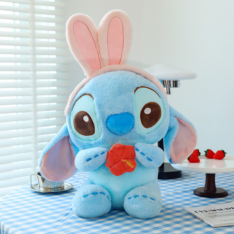 Nuevo estilo transfronterizo que sostiene pato Stitch peluche almohada para niños muñeca de trapo novia regalo de cumpleaños fabricante en stock