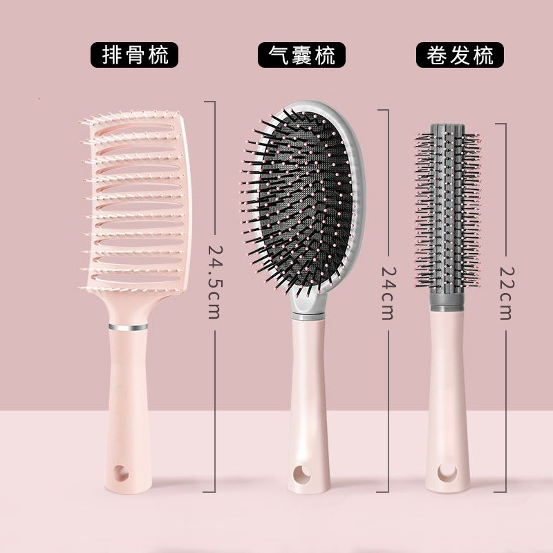 Peine de costilla curva grande peine de pelo femenino peine de artefacto esponjoso peine de pelo largo peine de masaje rizado peine de pelo suave peine de pelo doméstico