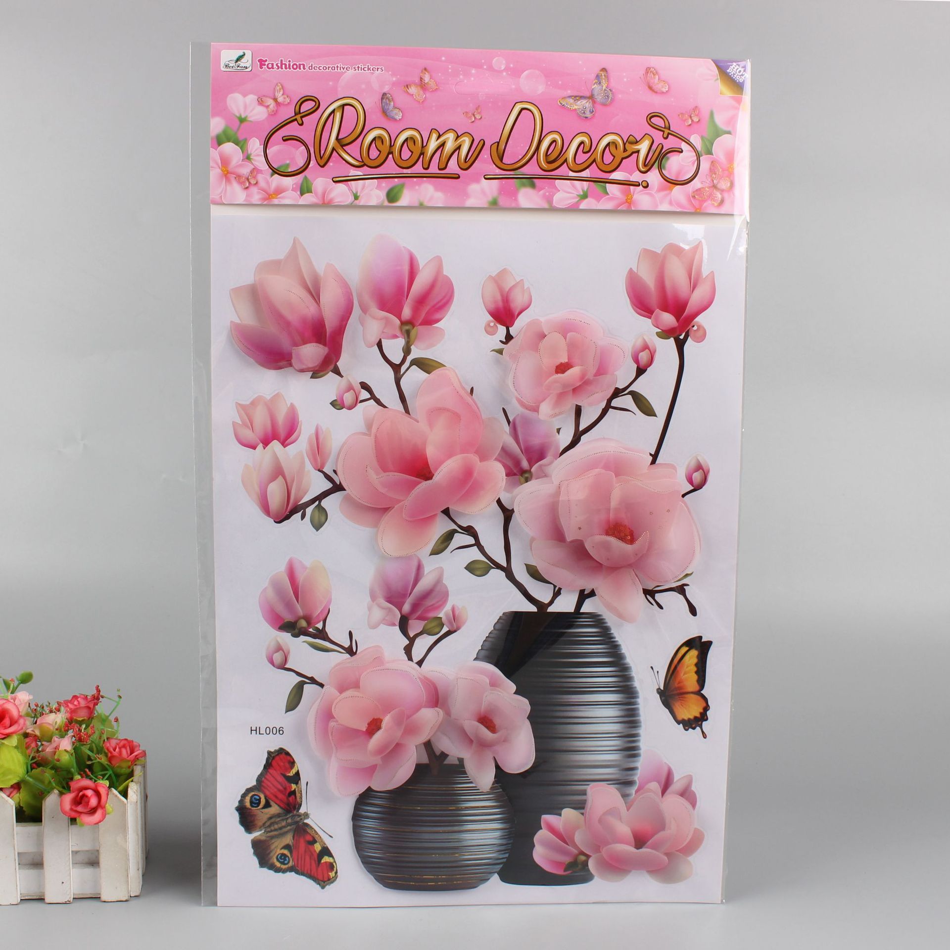 层层贴款式规格多样厂家直营客厅卧室PVC贴纸蝴蝶装饰壁画贴