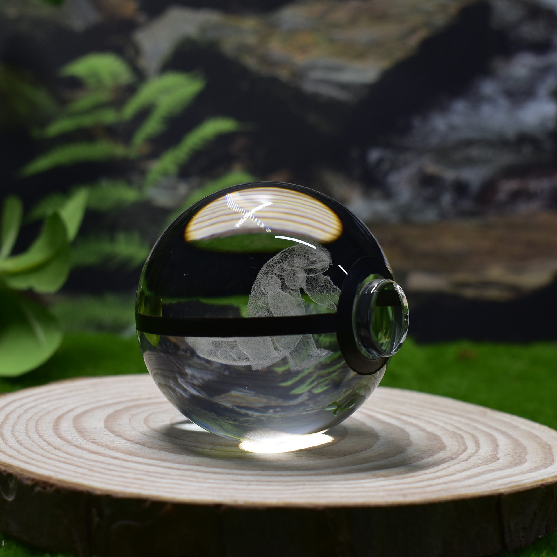 Ventas directas de fábrica transfronterizas Pokemon Pokemon Elfo Ball 3D Escultura interior Bola de cristal Animación Luz nocturna Personalización