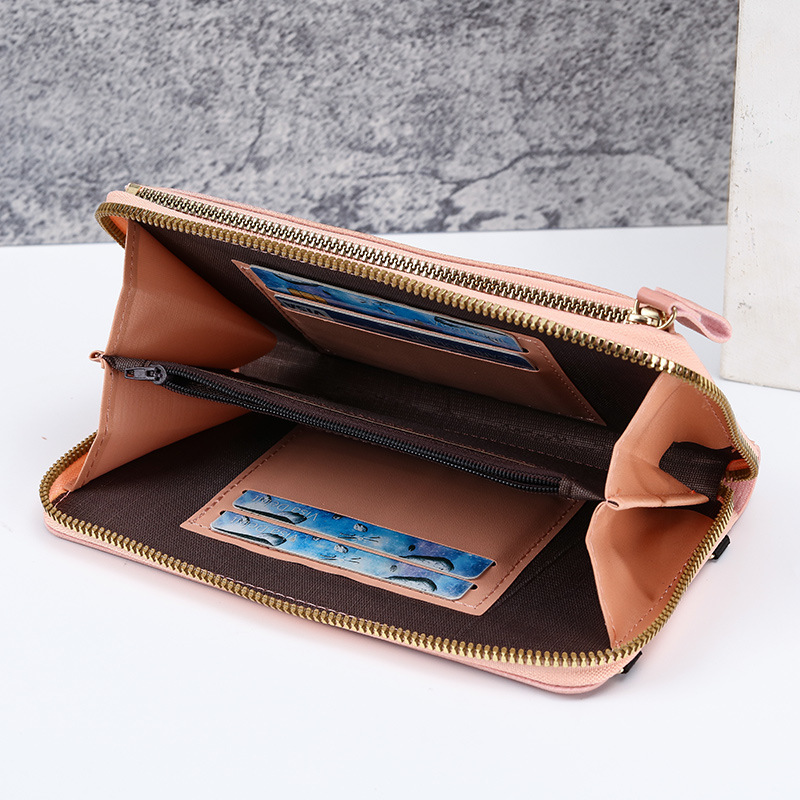 2022 pantalla táctil bolso del teléfono móvil hembra cruz oblicua antirrobo multifunción solo hombro transparente mini bolso monedero bolso del teléfono