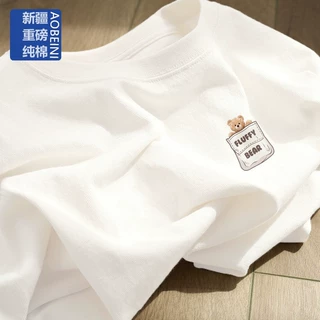 纯棉短袖T恤女夏季新款圆领上衣女款时尚减龄宽松休闲韩版女装潮