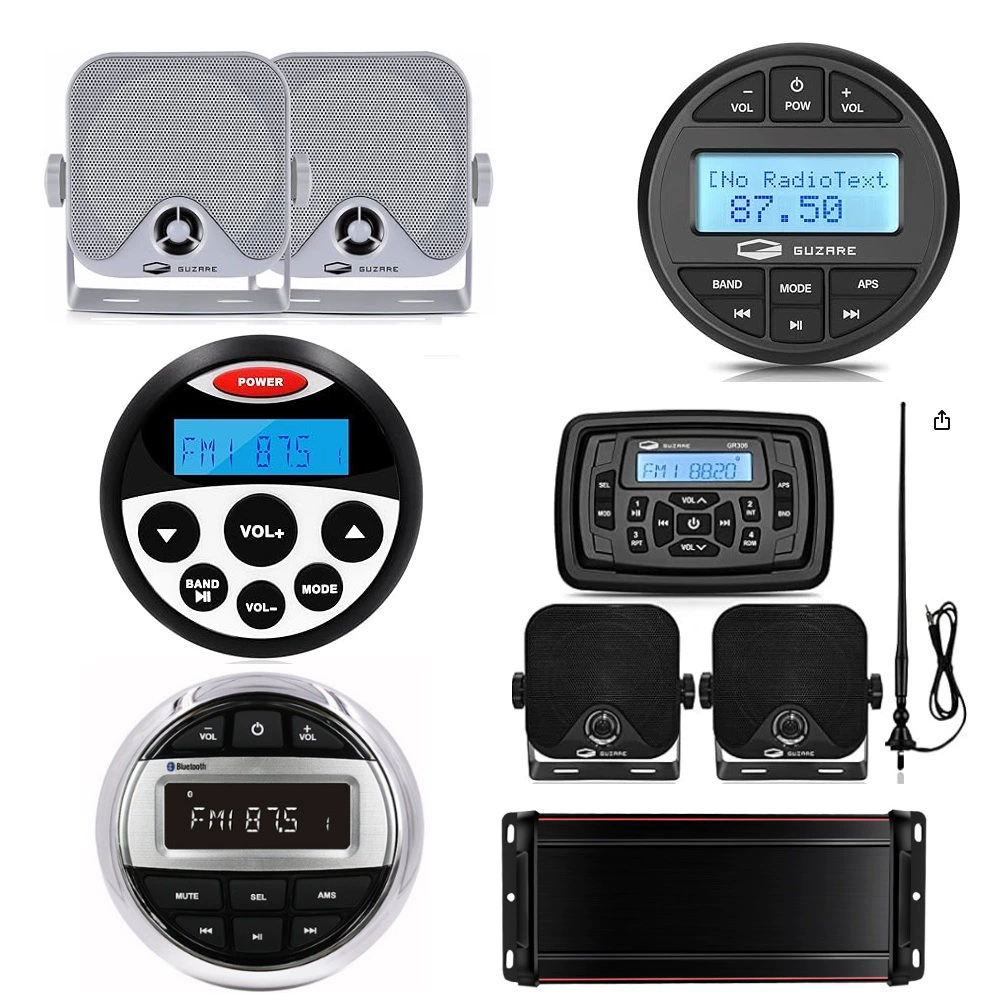 Заводская цена RV яхта Bluetooth FM морская моторная лодка USB MP3 управление аудиоплеер