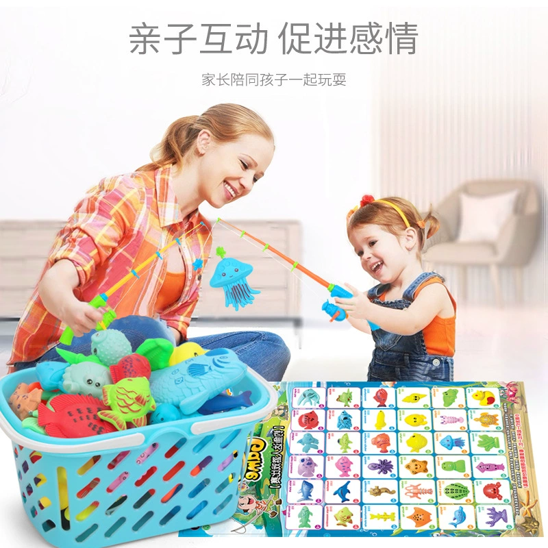 Детская рыбалка Игрушка Бассейн Комплект Пластиковые Стойки Парк Пластиковые Водные Магнитные Рыболовные Пруды Игрушки Производители Оптовая Продажа