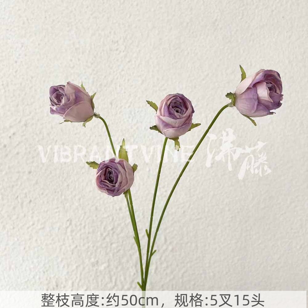 Púrpura de la boda flor artificial salón de bodas Camino de plomo techo arreglo floral Hotel Bienvenido arco piso decorativo flor artificial