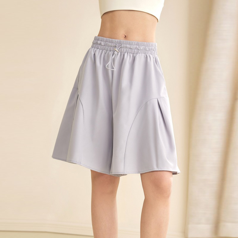 Summer loose-fitting sports shorts for women, quick-dry wide-leg fitness pants, breathable outdoor running, Pilates, and yoga shorts