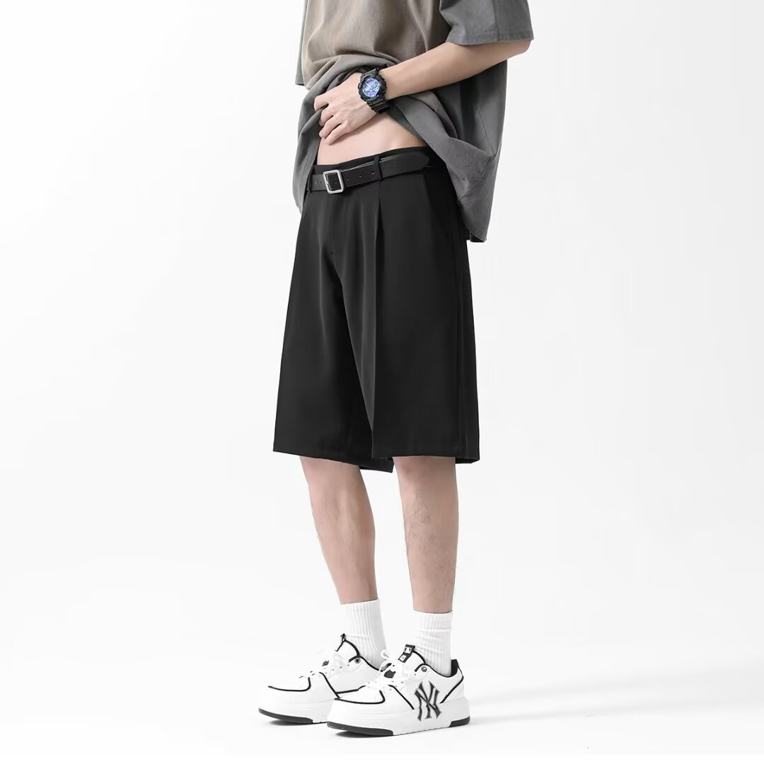 Summer Men's Suit Shorts 2024 Summer Business Mid-length Pants Casual Five-point Short Pants Western Pants All-match