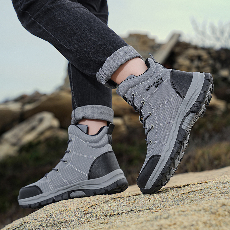 Zapatos de montaña para hombres 2024 primavera, otoño, invierno, nuevos zapatos deportivos al aire libre antideslizantes y resistentes al desgaste, zapatos de senderismo para hombres