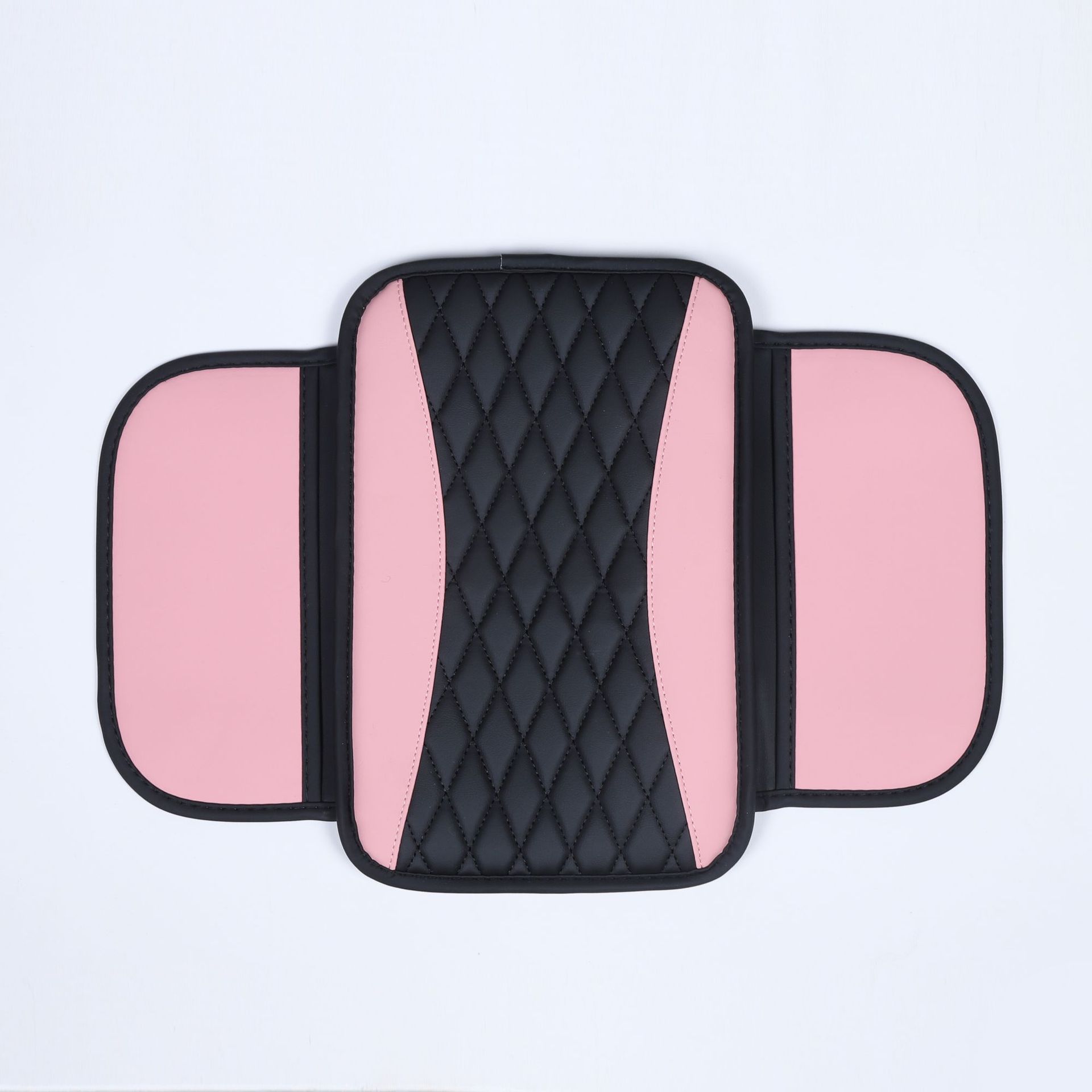 Cross-Border Manufacturer Leather Car Center Armrest Box Mat, Two-Color Simple Anti-Dirt Wear-Resistant Protective Mat with Side Storage Pockets