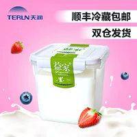 Йогурт Tianrun Yijia 2 кг большая ведрышка Xinjiang пробиотики оригинальный вкус концентрированный Lao Runkang квадратная ведерко фруктовый салат
