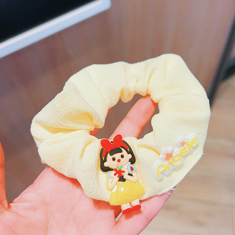 Dulces dibujos animados coreanos lindas princesas niñas anillo de pelo intestino grueso bolas cabeza artefacto mágico para niños costilla de cola de caballo accesorios para el pelo