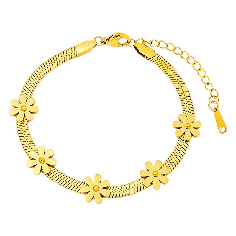 Personalidad de la calle hip hop cinco Daisy Blade cadena pulsera Mujer al por mayor