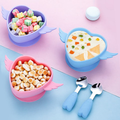 赤ちゃん補助食スプーンフォーク304短柄食器ステンレススプーン漫画食器セット愛シリコン食器