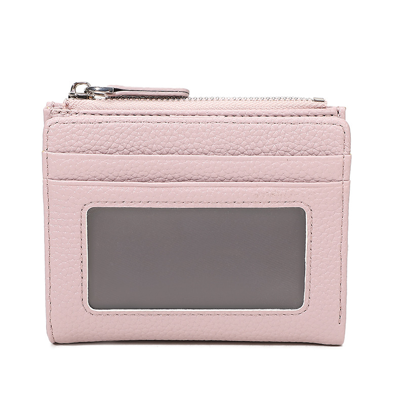 Amazon explosión multifuncional damas corta multi tarjeta bolsa de tarjeta pu bolsa de cremallera billetera personalizada transfronteriza