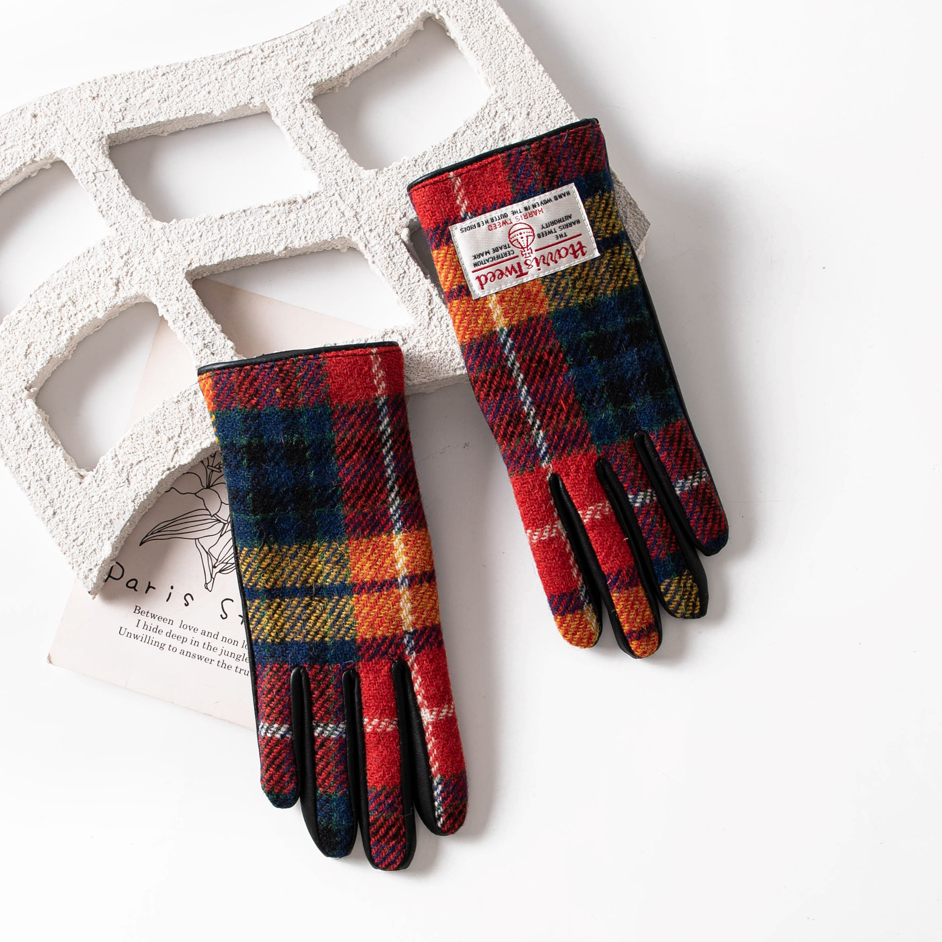 FHH24-8020-4 오렌지 블루 체크 여성