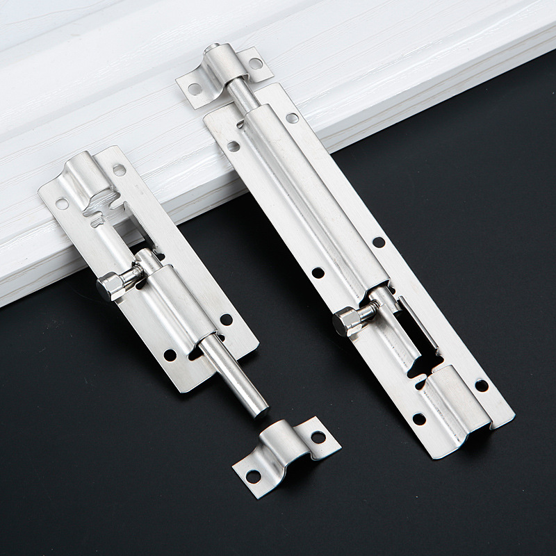 Stainless steel latch old door latch lock wooden door and window small square latch door bolt anti-theft bathroom door pin lock mini