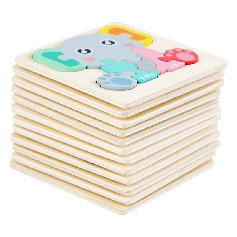 Los niños infantiles 3D tridimensional hebilla rompecabezas educación temprana juguetes de madera bebé cerebro-movimiento niños y niñas de 3 años de edad 4 venta al por mayor