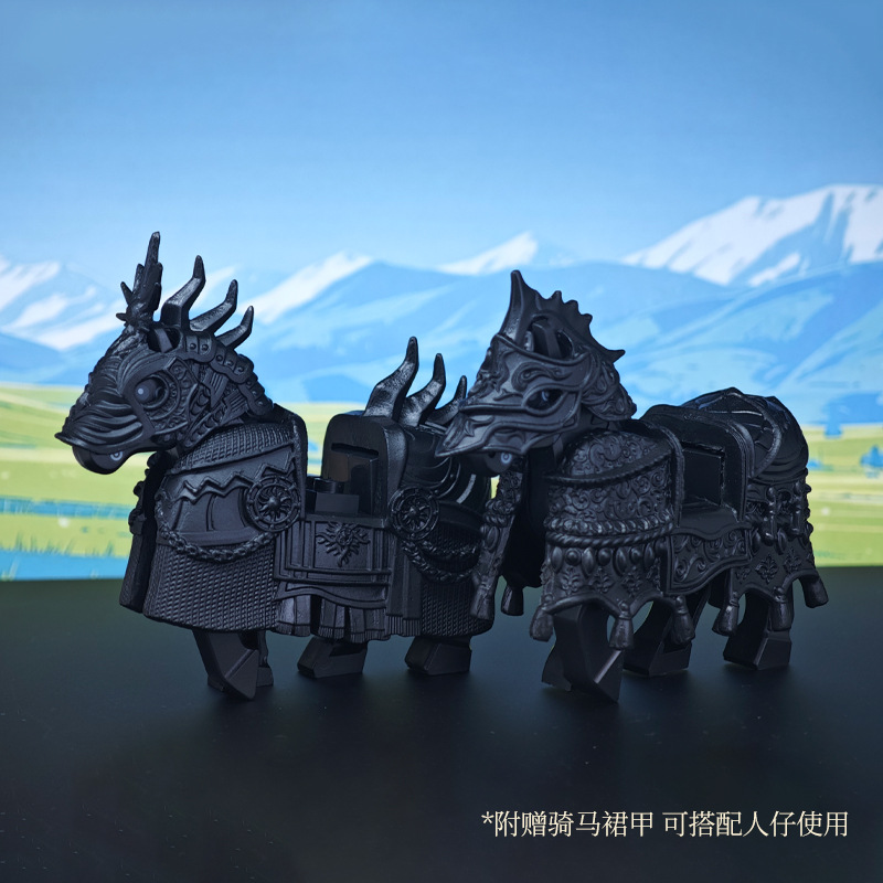 Foreign Trade Special for Bagged Middle Ancient Round Table Knight Gawain Lancelot Mount Horse MA01 Building Blocks Man Toy