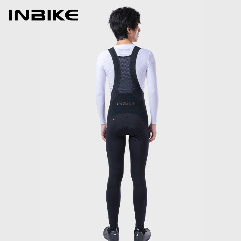 INBIKE nuevo a prueba de viento fleece ciclismo suspender pantalones hombres Otoño e Invierno bicicleta multi-Bolsillo de absorción de humedad pantalones de secado rápido