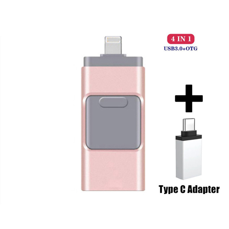 Disco flash del usb del teléfono móvil tres-en-un disco flash del usb para el ordenador androide 1t del iPhone de la manzana