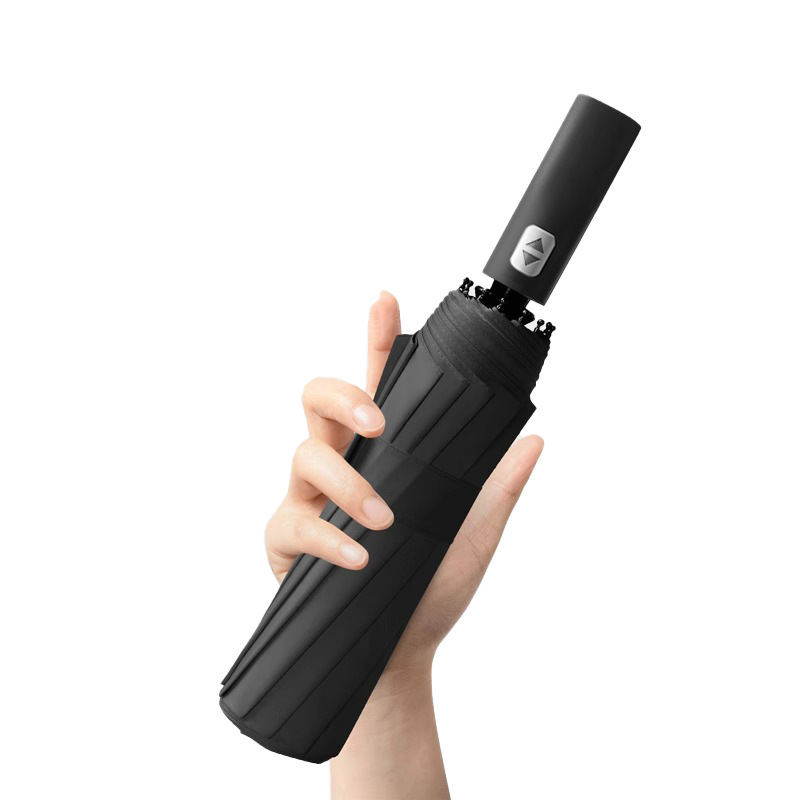 24 paraguas de doble quilla de hueso totalmente automático para hombres y mujeres plegables para aumentar la sombrilla de alto valor de protección solar anti-UV sombrilla